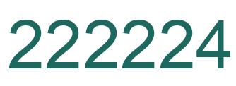 Number 222224 green image