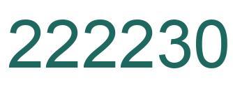 Number 222230 green image