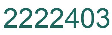 Number 2222403 green image