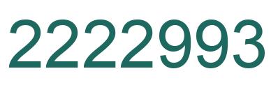 Number 2222993 green image