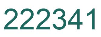 Number 222341 green image