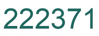 Number 222371 green image
