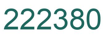 Number 222380 green image