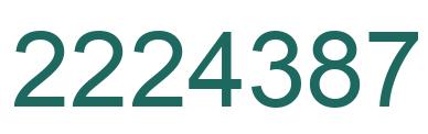Number 2224387 green image