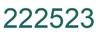 Number 222523 green image