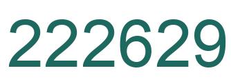 Number 222629 green image