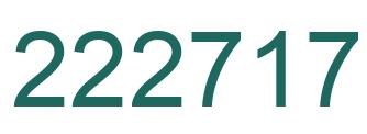 Number 222717 green image