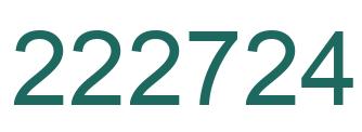 Number 222724 green image