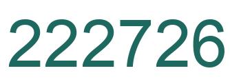 Number 222726 green image