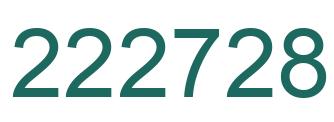 Number 222728 green image