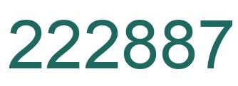 Number 222887 green image