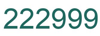 Number 222999 green image