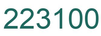 Número 223100 imagen verde