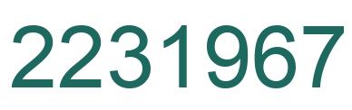 Number 2231967 green image