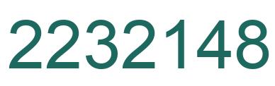 Number 2232148 green image