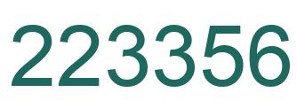 Number 223356 green image