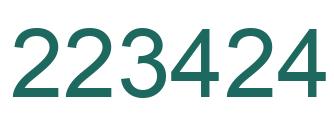 Número 223424 imagen verde