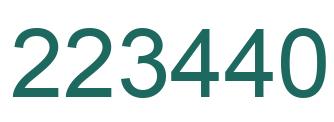 Number 223440 green image
