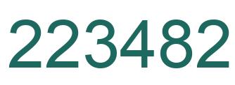 Number 223482 green image