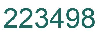 Number 223498 green image