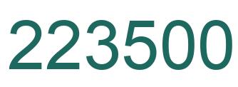 Number 223500 green image