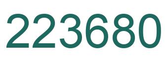 Number 223680 green image