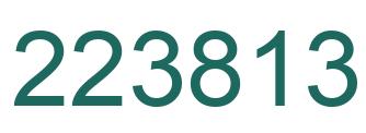 Number 223813 green image