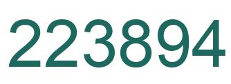 Number 223894 green image