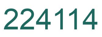 Number 224114 green image