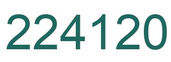 Number 224120 green image