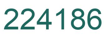 Number 224186 green image