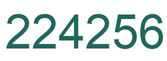 Number 224256 green image