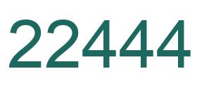 Zahl 22444 grün bild