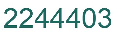 Number 2244403 green image