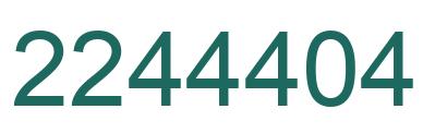 Number 2244404 green image
