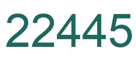 Zahl 22445 grün bild