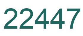 Zahl 22447 grün bild