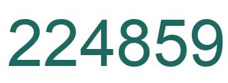 Number 224859 green image