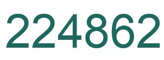 Number 224862 green image