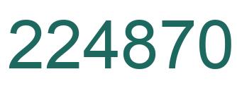 Number 224870 green image