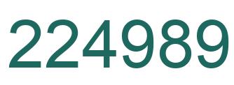 Number 224989 green image