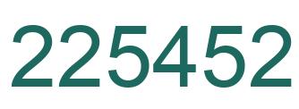 Number 225452 green image