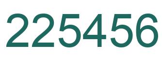 Number 225456 green image