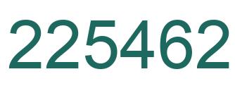 Number 225462 green image