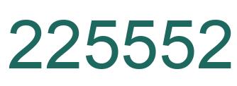 Number 225552 green image
