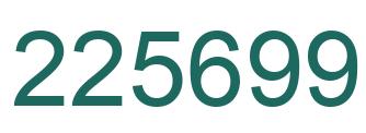 Número 225699 imagen verde