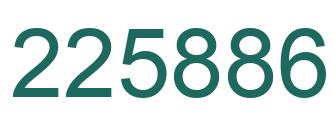 Number 225886 green image
