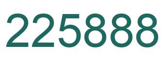 Number 225888 green image