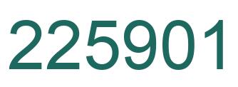 Number 225901 green image