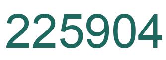 Number 225904 green image